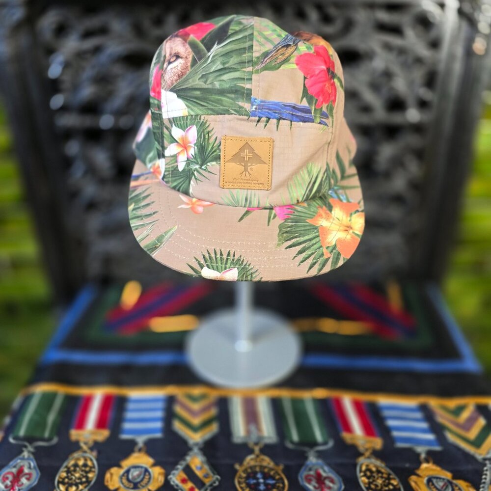 LRG Lifted Research Group Floral Camper True Heads 5-Panel Hat OS
